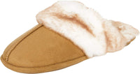 Thumbnail for Women'S Comfy Faux Fur House Slipper Scuff Memory Foam Slip on Anti-Skid Sole