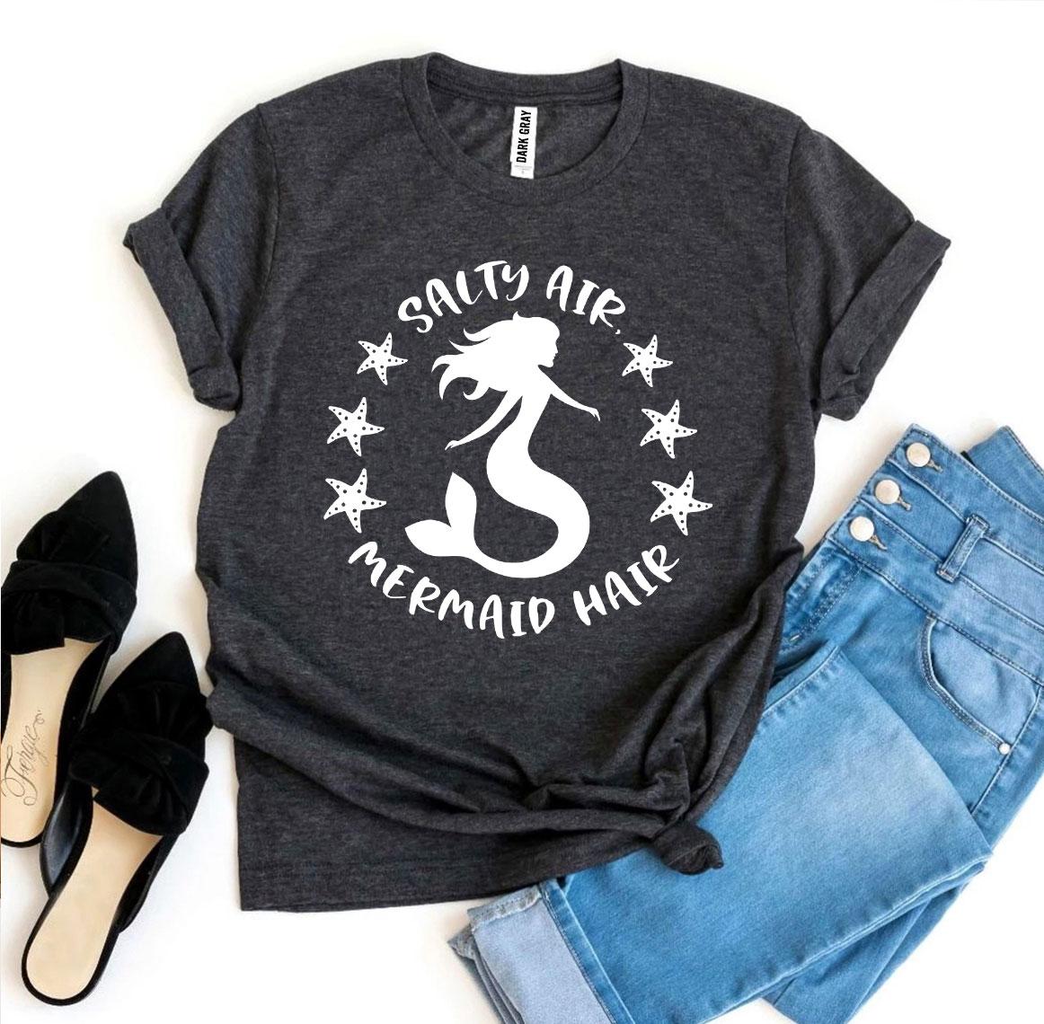 Salty Air Mermaid Hair T-shirtYou'll love this Salty Air Mermaid Hair T-shirt! It's made of premium quality ring spun cotton for a soft feel and comfortable fit. The high quality flex print won'tT-shirtsEXPRESS WOMEN'S FASHIONAgateSalty Air Mermaid Hair