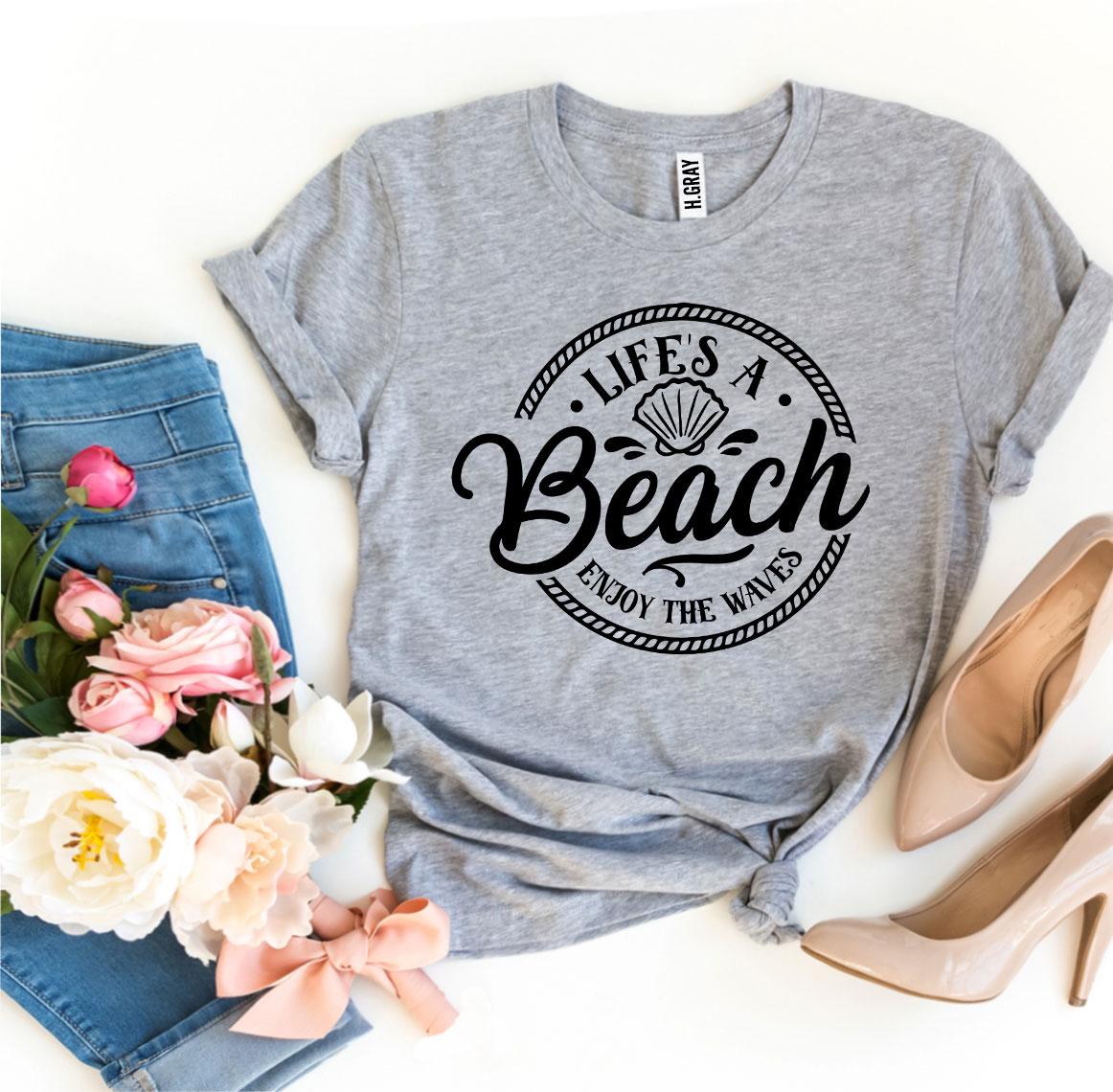 Life’s a Beach Enjoy The Waves T-shirtProduct description:
Look and feel your best with this Life’s a Beach Enjoy The Waves T-shirt! It's made of premium quality ring spun cotton for a soft, comfortable T-shirtsEXPRESS WOMEN'S FASHIONAgateBeach Enjoy