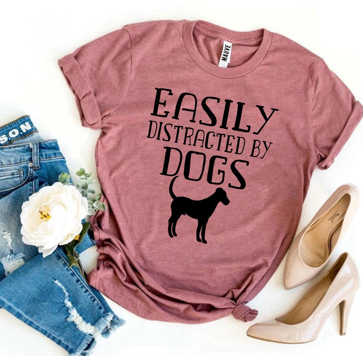 Easily Distracted By Dogs T-shirtProduct description:
Make a statement with this Easily Distracted By Dogs T-shirt! It's made of premium quality ring spun cotton for a soft feel and comfortable fit.T-shirtsEXPRESS WOMEN'S FASHIONAgateEasily Distracted