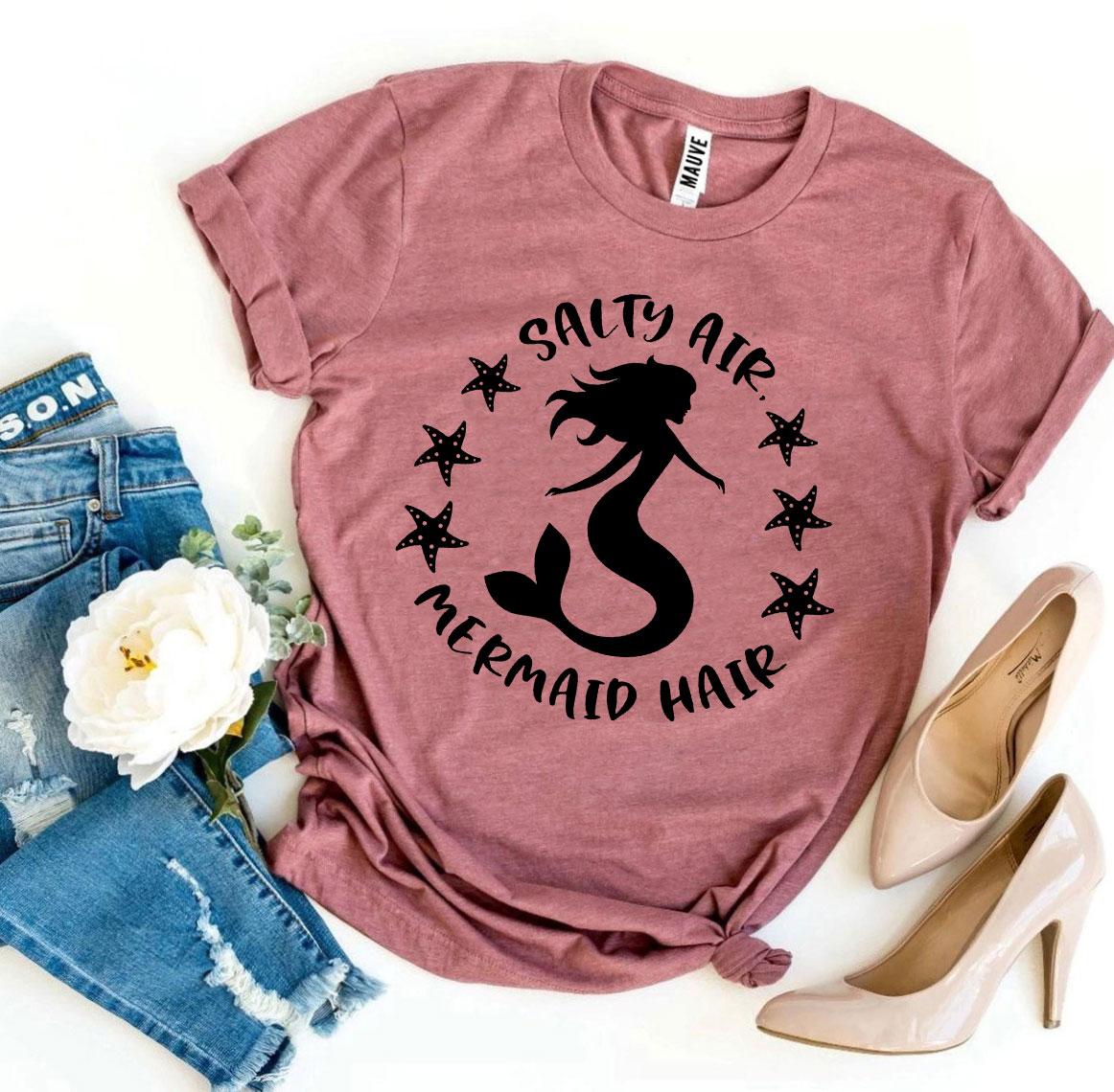 Salty Air Mermaid Hair T-shirtYou'll love this Salty Air Mermaid Hair T-shirt! It's made of premium quality ring spun cotton for a soft feel and comfortable fit. The high quality flex print won'tT-shirtsEXPRESS WOMEN'S FASHIONAgateSalty Air Mermaid Hair