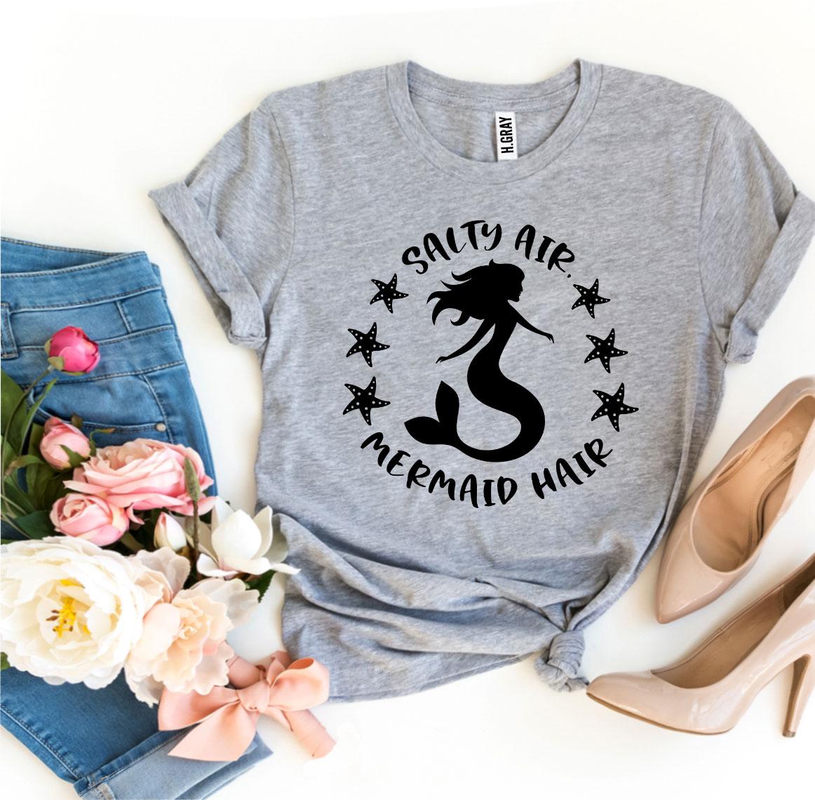 Salty Air Mermaid Hair T-shirtYou'll love this Salty Air Mermaid Hair T-shirt! It's made of premium quality ring spun cotton for a soft feel and comfortable fit. The high quality flex print won'tT-shirtsEXPRESS WOMEN'S FASHIONAgateSalty Air Mermaid Hair