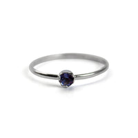 Thumbnail for Dainty Iolite Solitaire Sterling Silver Ring