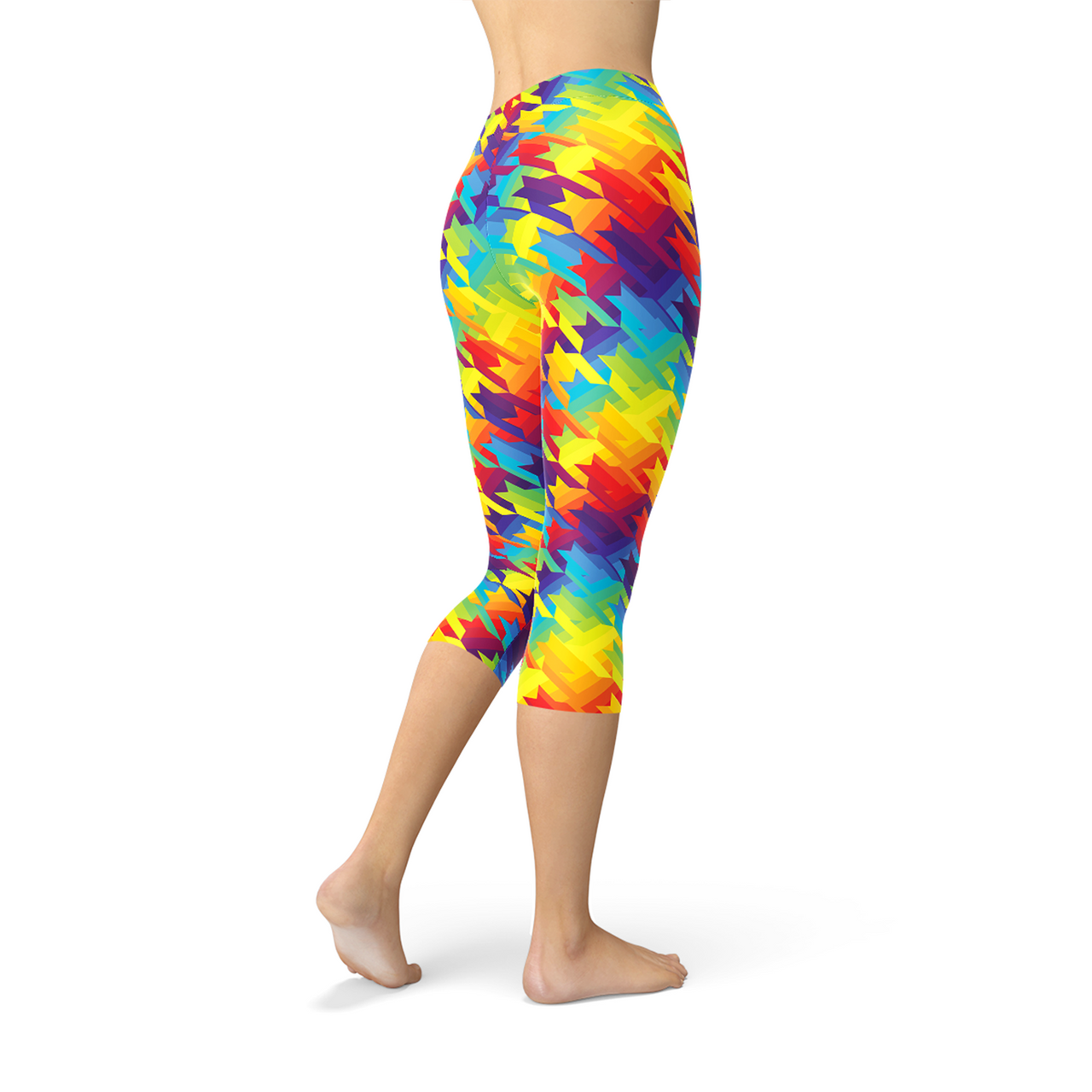 Womens Rainbow Houndstooth Capri LeggingsThese premium women's capri leggings offers the perfect combination of performance and comfort.✅ PRECISION CUT, SEWN, and PRINTED in USA/Mexico. We strive for qualitLeggingsEXPRESS WOMEN'S FASHIONMaroon SootyWomens Rainbow Houndstooth Capri Leggings