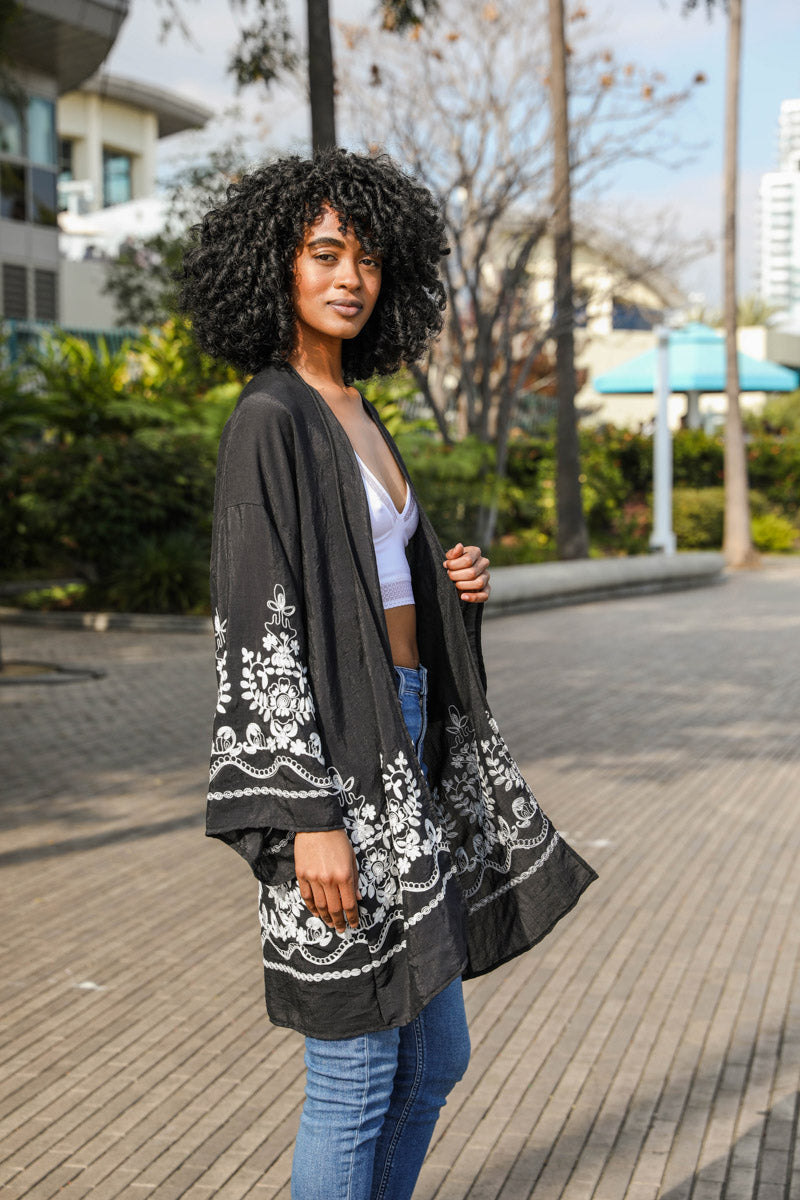 Embroidered Floral Vine KimonoYou'll be the envy of all your friends in this gorgeous Embroidered Floral Vine Kimono. Crafted from lightweight and airy 100% polyester fabric, it's perfect for anyAccessoriesEXPRESS WOMEN'S FASHIONPeriwinkle AetherEmbroidered Floral Vine Kimono