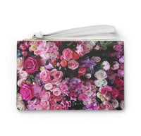 Thumbnail for Floral Bouquet Designed Zipped Clutch Bag