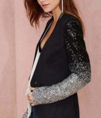 Thumbnail for Womens Blazer with Sequins Sleeve