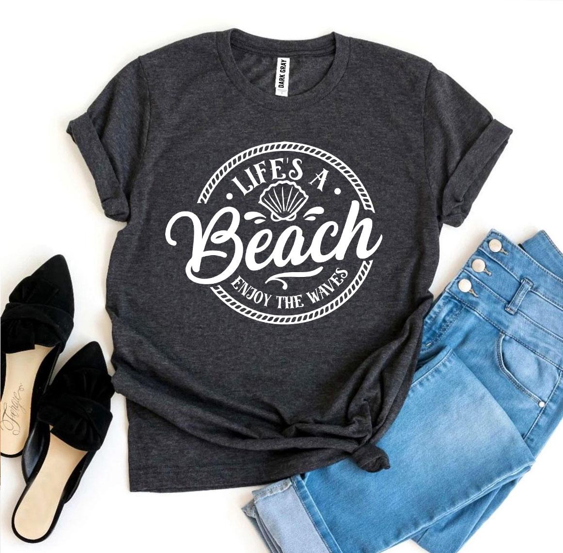 Life’s a Beach Enjoy The Waves T-shirtProduct description:
Look and feel your best with this Life’s a Beach Enjoy The Waves T-shirt! It's made of premium quality ring spun cotton for a soft, comfortable T-shirtsEXPRESS WOMEN'S FASHIONAgateBeach Enjoy