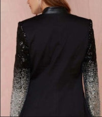 Thumbnail for Womens Blazer with Sequins Sleeve