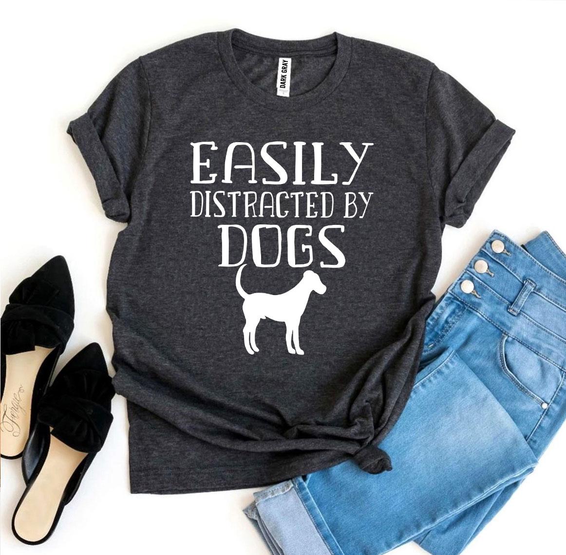 Easily Distracted By Dogs T-shirtProduct description:
Make a statement with this Easily Distracted By Dogs T-shirt! It's made of premium quality ring spun cotton for a soft feel and comfortable fit.T-shirtsEXPRESS WOMEN'S FASHIONAgateEasily Distracted