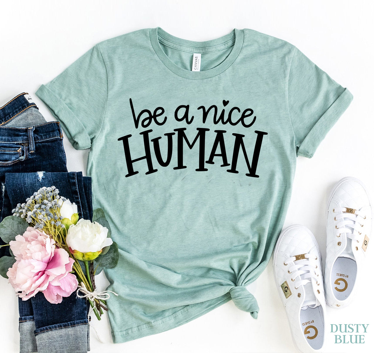 Be A Nice Human T-shirtProduct description:
This Be A Nice Human T-shirt is made with premium quality ring spun cotton for a soft feel and comfortable fit. Our flex print gives it a high eT-shirtsEXPRESS WOMEN'S FASHIONAgateNice Human