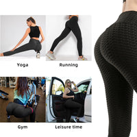 Thumbnail for Women TIK Tok Leggings Bubble Textured Leggings Butt Lifting Yoga Pants Black Amazon Banned