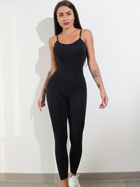 Thumbnail for Womens Sexy Unitard One Piece Jumpsuit Spaghetti Strap Tummy Control Rompers Sleeveless Bodysuits Outfits