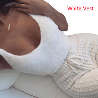 Thumbnail for 3pcs Womens Clothing Long Sleeve Crop Tank Top And Drawstring Shorts Pajama Set