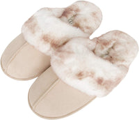 Thumbnail for Women'S Comfy Faux Fur House Slipper Scuff Memory Foam Slip on Anti-Skid Sole