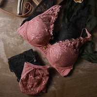 Thumbnail for Sexy Front Closure Bra Sets Sexy Small Girl Lingerie Push up Lace Bralette Underwear Brassiere Transparent Panties Intimates