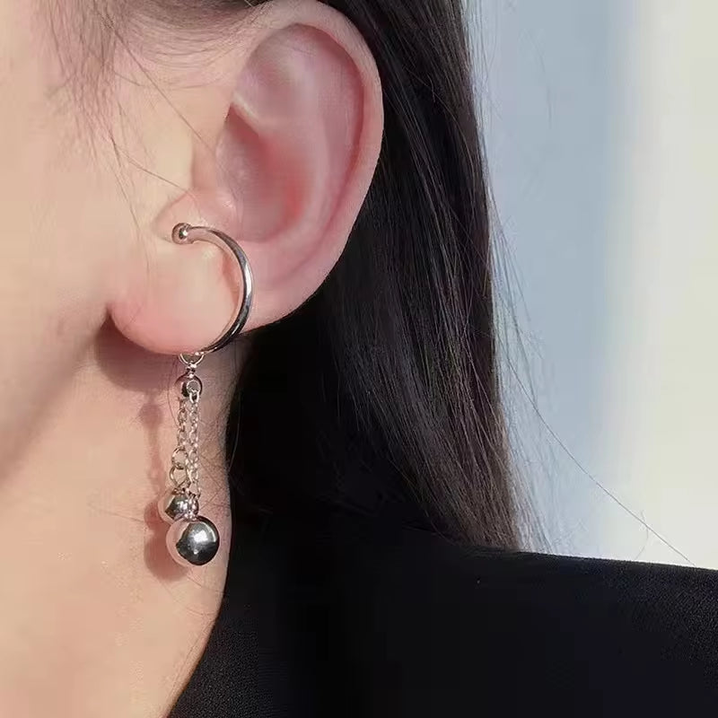 2022 New Fashion Sterling Silver 925 Earrings Snake Shaped Pierced Earmuff Earrings for Women