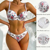 Sexy Lingerie Set for Women Pretty Printed Brassiere Push up Bra with Steel Ring Everyday Underwear Panty Bras Set