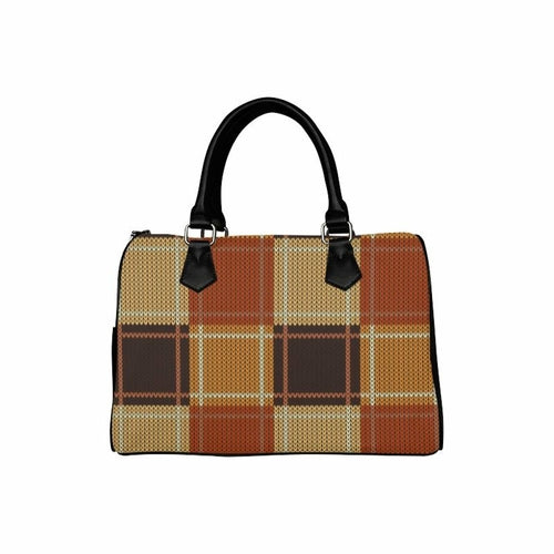 handbags-brown-checker-boston-style-top-handle-bag-one-size-bags-373