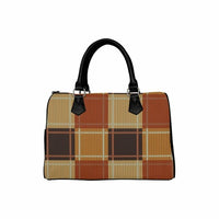 Thumbnail for handbags-brown-checker-boston-style-top-handle-bag-one-size-bags-373