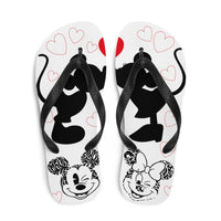 Thumbnail for Mickey White Red Black Minnie Flip-Flops