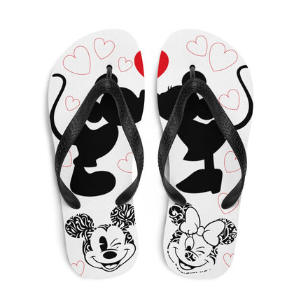 Mickey White Red Black Minnie Flip-Flops