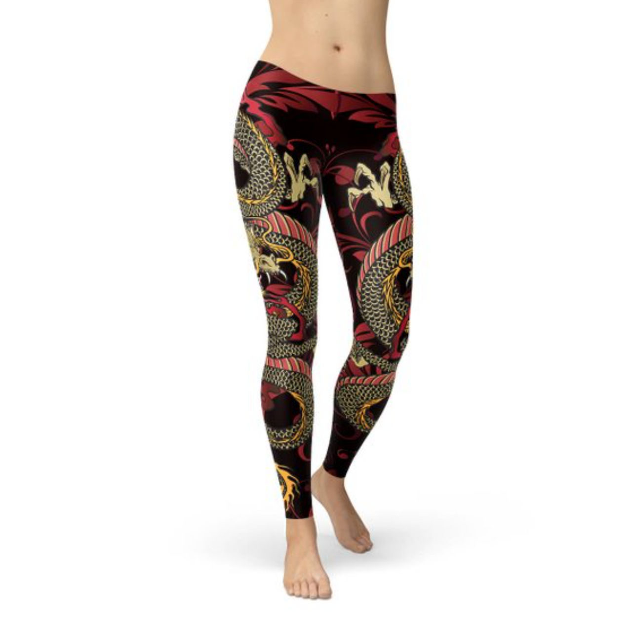 Womens Dragon Capri Leggings