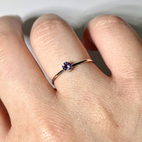 Thumbnail for Dainty Iolite Solitaire Sterling Silver Ring