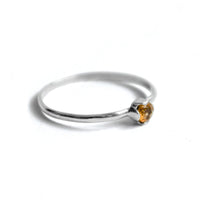 Thumbnail for Petite Citrine Solitaire Sterling Silver Ring