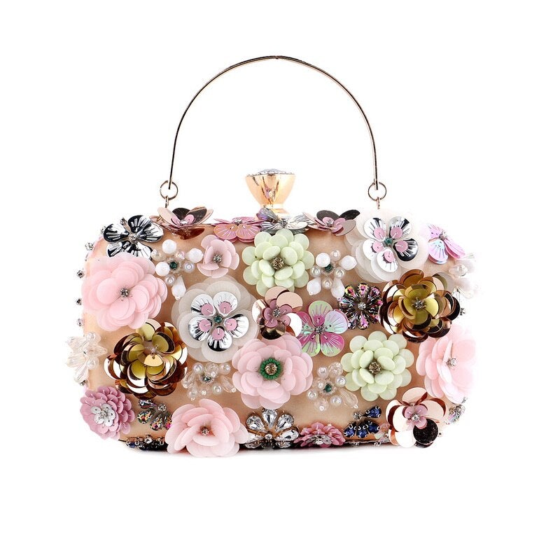 Handbags  Women Flower Clutch Evening Bags Wedding Purses Bridal