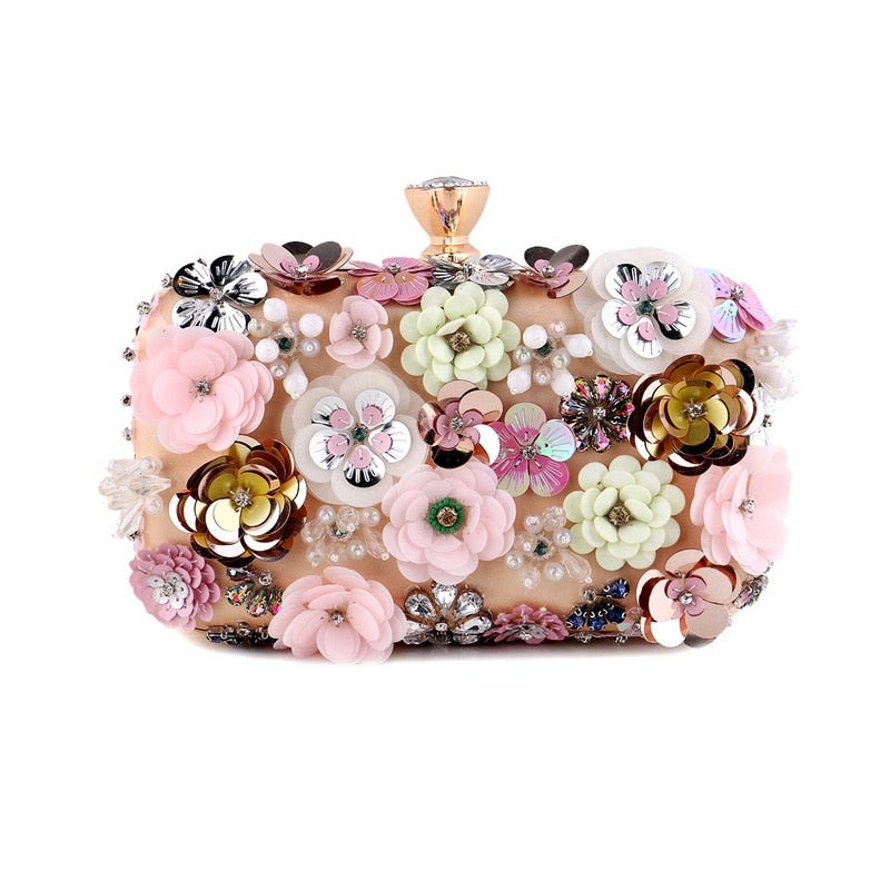 Handbags  Women Flower Clutch Evening Bags Wedding Purses Bridal