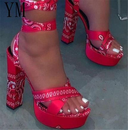 Sexy Women Sandal High Heels Ankle Strap Sandals 2020 Hot Summer