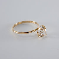 Thumbnail for Raw Herkimer Diamond 14k Gold Filled Prong Ring