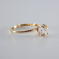 Thumbnail for Raw Herkimer Diamond 14k Gold Filled Prong Ring