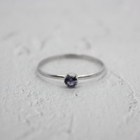 Thumbnail for Dainty Iolite Solitaire Sterling Silver Ring