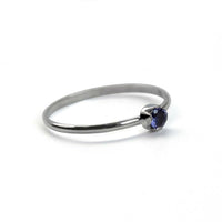 Thumbnail for Dainty Iolite Solitaire Sterling Silver Ring