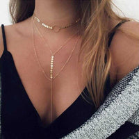 Thumbnail for Three Layer Lariat Choker Necklace