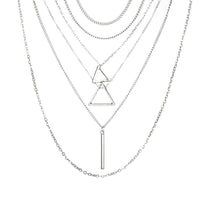 Thumbnail for Double Triangle Multilayer Necklace