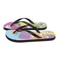 Thumbnail for Pretty Pastel Flower Print Flip-Flops