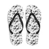 Black and White Floral Flip-Flops