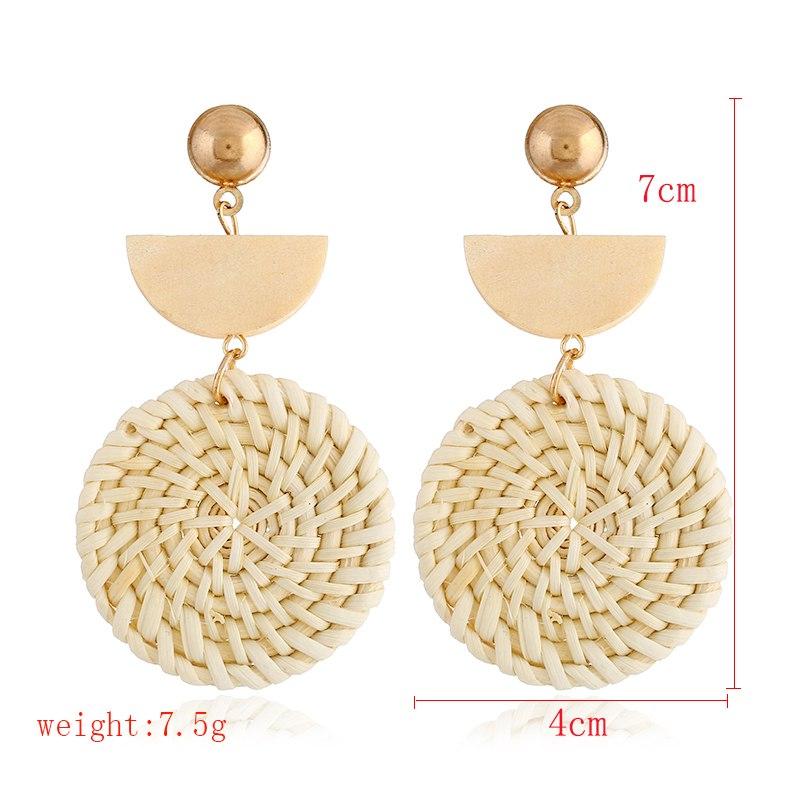 Rattan Earrings Organic Wooden Straw WeaveEarrings for Women- Organic Wooden Straw Weave Rattan Earrings -Drop Dangle Earrings
These circle drop earrings feature straw in a wicker construction, a wood bead eEaringsEXPRESS WOMEN'S FASHIONRaspberry HadesRattan Earrings Organic Wooden Straw Weave