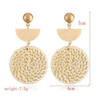 Thumbnail for Rattan Earrings Organic Wooden Straw WeaveEarrings for Women- Organic Wooden Straw Weave Rattan Earrings -Drop Dangle Earrings
These circle drop earrings feature straw in a wicker construction, a wood bead eEaringsEXPRESS WOMEN'S FASHIONRaspberry HadesRattan Earrings Organic Wooden Straw Weave