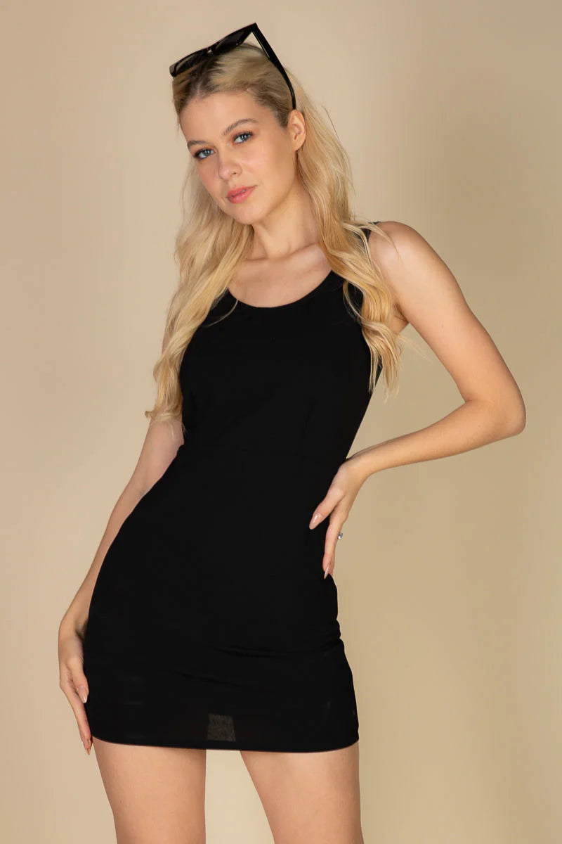 Stretch Knit Sleeveless Mini Dress (CAPELLA)