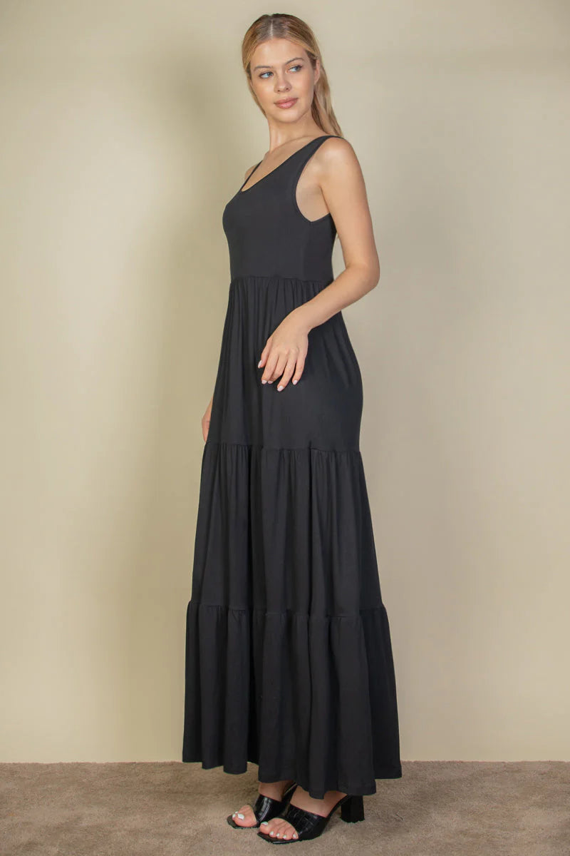 Solid Layered Hem Dress (CAPELLA)