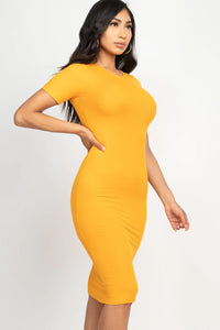 Thumbnail for Ribbed Bodycon Midi Dress (CAPELLA)