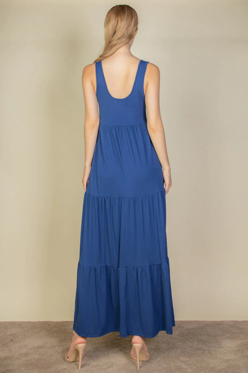 Solid Layered Hem Dress (CAPELLA)